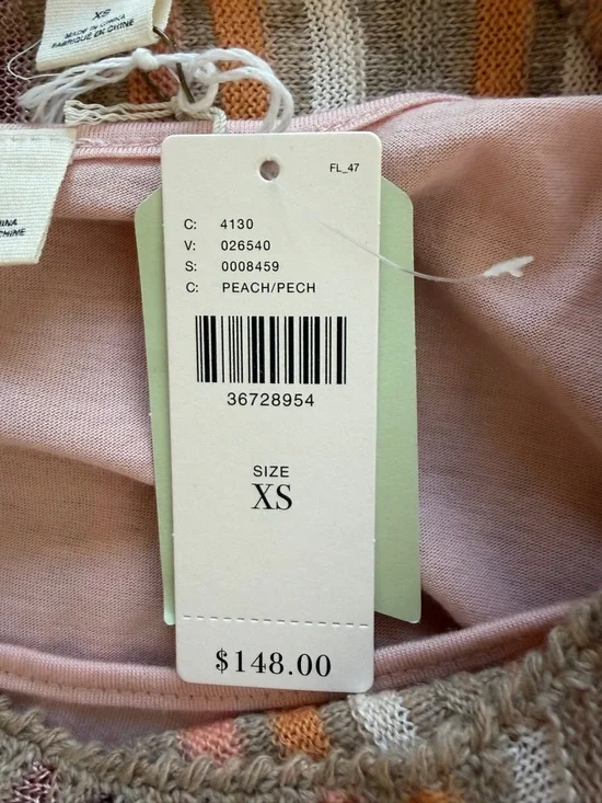 NEW Anthropologie MOTH Nora striped swing cut sweater Alpaca dress, Size XS - Picture 5 of 11